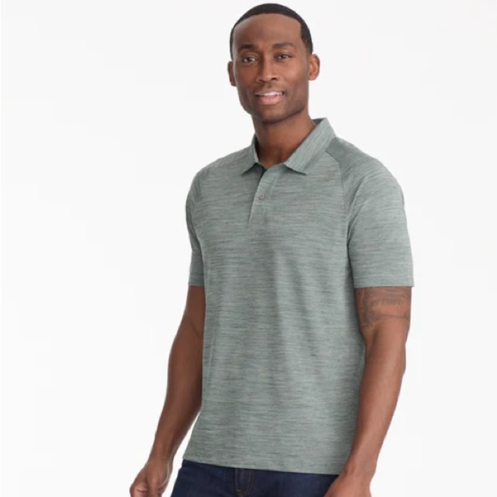 Men's Untuckit Hannifer Performance Green Polo Shirt - worn once